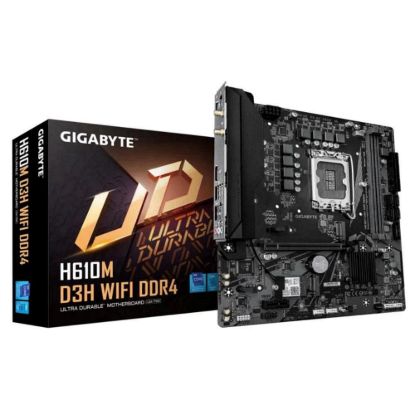 Obrázek GIGABYTE MB Sc LGA1700 H610M D3H WIFI DDR4, Intel H610, 2xDDR4, 1xHDMI, Wifi, mATX