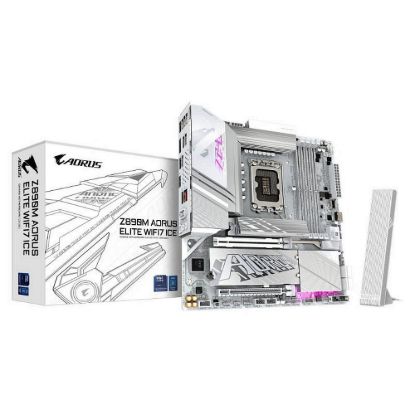 Obrázek GIGABYTE MB Sc LGA1851 Z890M A ELITE WF7 ICE, Intel Z890, 4xDDR5, 1xDP, 1xHDMI, 1xUSB4, WiFi, mATX