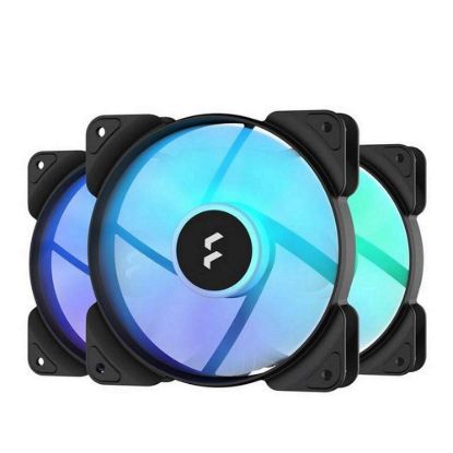 Obrázek FRACTAL DESIGN ventilátor Aspect 12 RGB PWM Black Frame 3- pack, 120mm