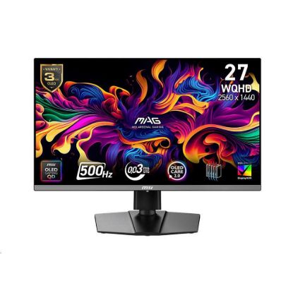 Obrázek MSI LCD MAG 272QP QD- OLED X50, 26.5" 2560 x 1440 QD- OLED, 500 Hz, 178/ 178, 300 nits, VESA, HDMI, DP, USB- C, Audio…