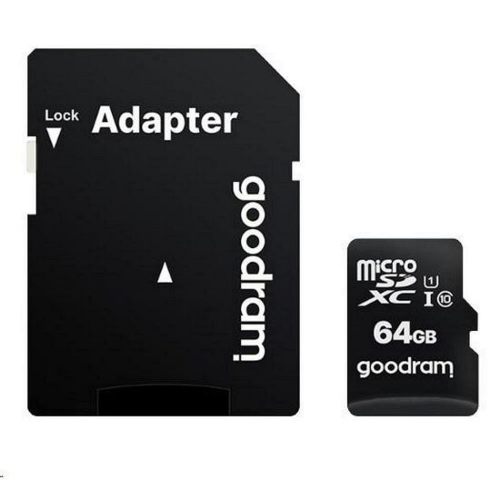 Obrázek GOODRAM MicroSDXC karta 64 GB M1AA, UHS- I Class 10, U1 + adaptér