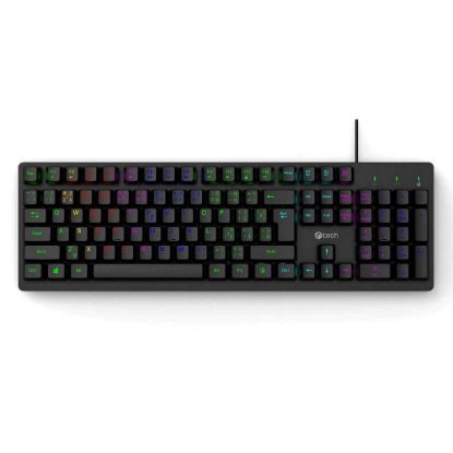 Obrázek C- TECH Klávesnice Riven, Drátová USB, černá