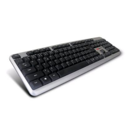 Obrázek C- TECH klávesnice KB- 102 USB, slim, silver, CZ/ SK