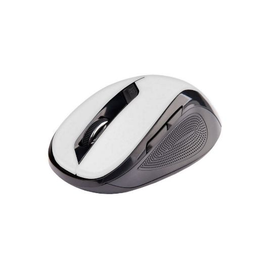 Obrázek C- TECH myš WLM- 02, černo- bílá, bezdrátová, 1600DP I, 6 tlačítek, USB nano receiver