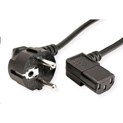 Obrázek C- TECH kabel síťový 220/ 230V napájecí, lomený, VDE, 2m