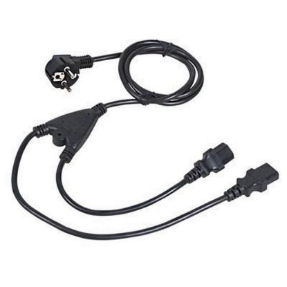 Obrázek C- TECH kabel síťový 220/ 230V napájecí, 1, 8m, rozdvojka Y, VDE