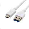 Obrázek kabel C- TECH USB 2.0 AM na USB- C (AM/ CM), 1m, bílá