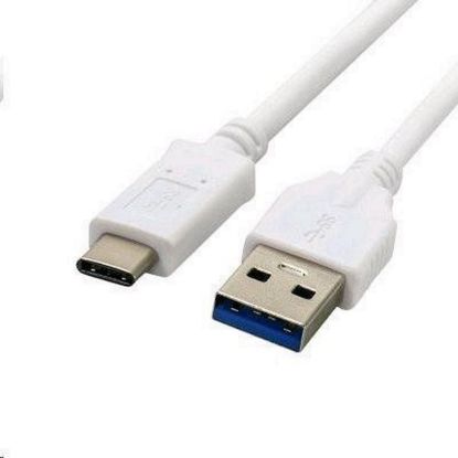 Obrázek C- TECH kabel USB 2.0 AM na USB- C (AM/ CM), 2m, bílá