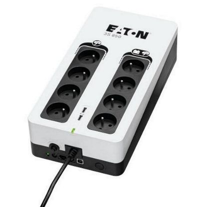 Obrázek Eaton 3S 850 FR, UPS 850VA / 510 W, 8 zásuvek (4 zálohované), USB, 2x USB charge, české zásuvky