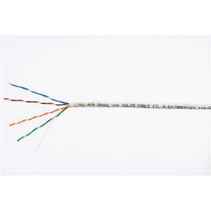 Obrázek UTP kabel LYNX, Cat5E, drát, PVC, Dca, šedý, 100m