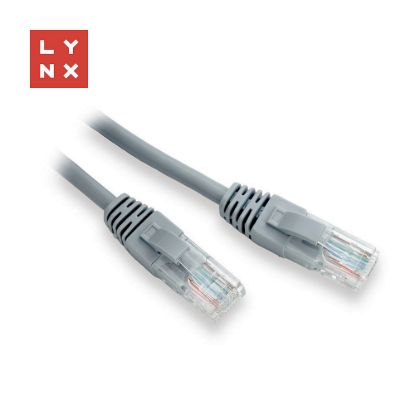 Obrázek LYNX UTP patch kabel Cat5e, PVC, CCA, 0, 5m, šedý (balení obsahuje 10ks)