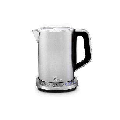 Obrázek ORAVA Delux rychlovarná konvice, 2200 W, 1.7 l, regulace teploty, automatické vypnutí, nerez