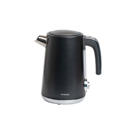 Obrázek ORAVA Delux- 1 rychlovarná konvice, 2200 W, 1.7 l, regulace teploty, automatické vypnutí, nerez černá