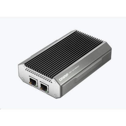 Obrázek QNAP QNA- UC10G2T adaptér USB- C/ Thunderbolt 4 na 2x 10 GBASE- T (2 x 10GbE, 1xUSB- C4/ TB4, fanless)