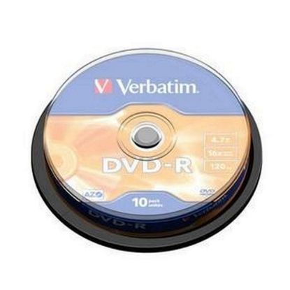 Obrázek VERBATIM DVD- R(10- Pack)Spindle/ General Retail/ 16x/ 4.7 GB