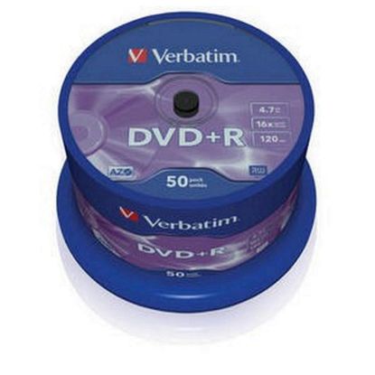 Obrázek VERBATIM DVD+R(50- Pack)Spindle/ General Retail/ 16x/ 4.7 GB