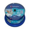 Obrázek VERBATIM CD- R(50- Pack)Spindle/ Inkjet Printable/ 52x/ 700MB / Non ID Branded