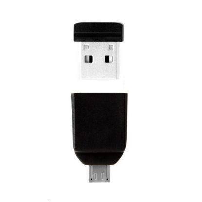 Obrázek VERBATIM Flash Disk 16 GB Store 'n' Stay NANO + micro USB OTG adaptér, USB 2.0, černá