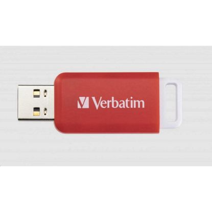 Obrázek VERBATIM Flash Disk 16 GB DataBar USB 2.0 Drive, červená