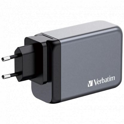 Obrázek VERBATIM GaN Nabíječka do sítě GNC- 200, 200 W, 3x USB- C, 1x USB