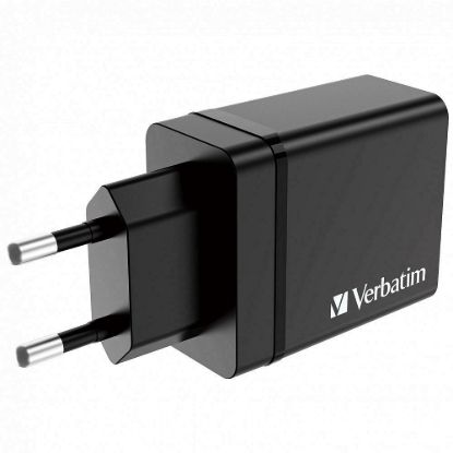 Obrázek VERBATIM Univerzální adaptér nabíječka CHR- 30EU2, 30 W, 1x USB- C, 3x USB černá