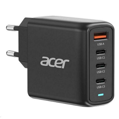 Obrázek ACER Adapter 100 W PD GaN charger, USB- C, USB- A, EU plug, Black