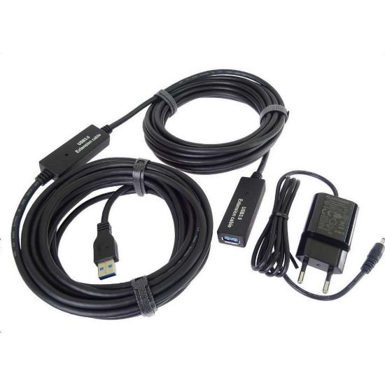 Obrázek PremiumCord USB 3.0 repeater a prodlužovací kabel A/ M- A/ F 15m