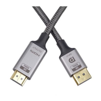 Obrázek PremiumCord kabel DisplayPort 1.4 na HDMI2.1, pro rozlišení 8K@60 Hz, 4K@144 Hz, 2m