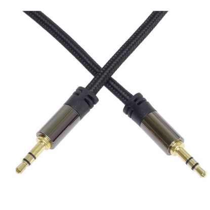 Obrázek PREMIUMCORD kabel, stíněný, Jack 3.5mm - Jack 3.5mm M/ M 1, 5m