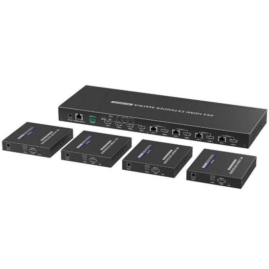 Obrázek PREMIUMCORD HDMI2.0 Matrix Extender Switch 4: 4 , rozlišení 4K@60 Hz, HDR YUV4: 4: 4