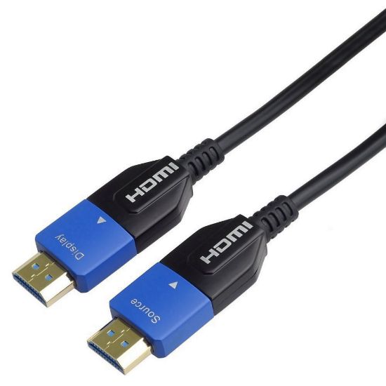 Obrázek PREMIUMCORD Ultra High Speed HDMI 2.1 optický kabel 8K@60 Hz 4K@120 Hz 15m zlacený