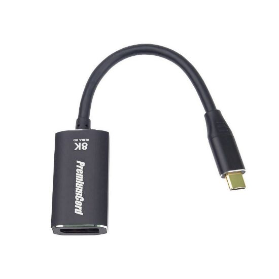 Obrázek PREMIUMCORD Adaptér USB- C na DisplayPort DP1.4 8K@60 Hz a 4k@120 Hz