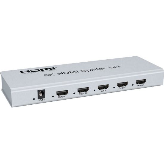 Obrázek PremiumCord HDMI 2.1 splitter 1- 4 porty, 8K@60 Hz, 4K@120 Hz, 1080p, HDR