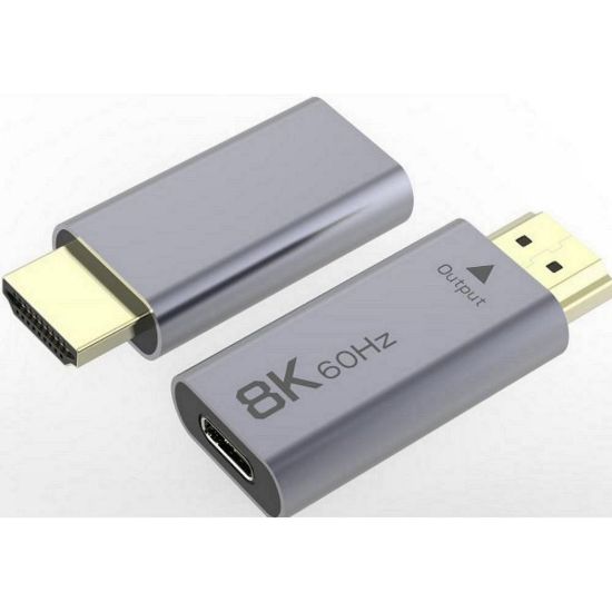 Obrázek PremiumCord Adaptér USB- C na HDMI rozlišení obrazu 8K@60 Hz, 4K@144 Hz Hliník