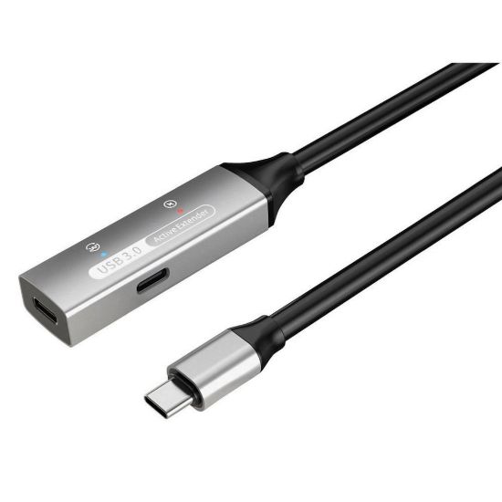 Obrázek PREMIUMCORD USB- C repeater a prodlužovací kabel Male- Female, 5Gbps Aluminium 15m
