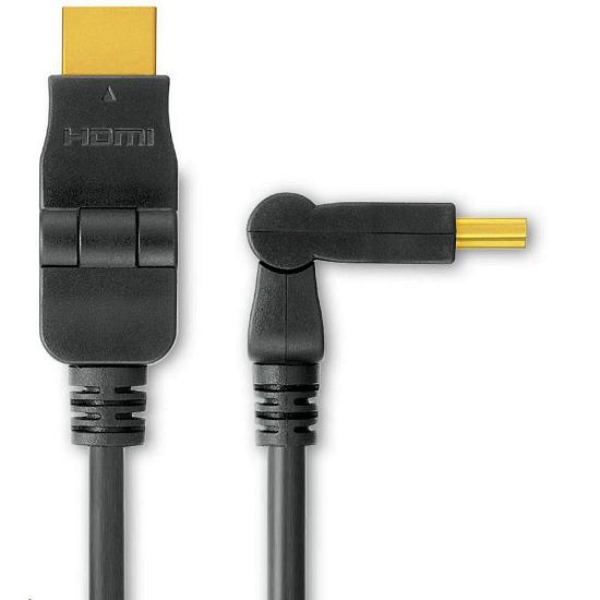 Obrázek PREMIUMCORD Kabel HDMI A - HDMI A M/ M 15m, otočné zlacené konektory
