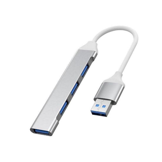 Obrázek PremiumCord Hub USB3.2A na USB3.2 A + 3x USB2.0 A, SuperSpeed 5Gbps, hliníkové pouzdro