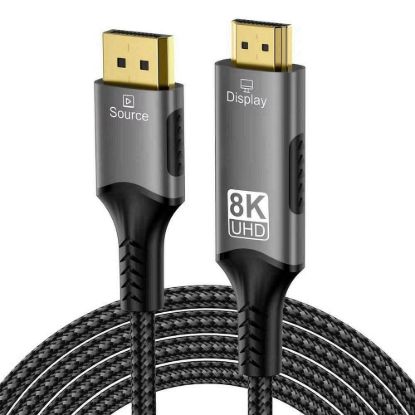 Obrázek PremiumCord DisplayPort 1.4 na HDMI2.1 kabel pro rozlišení 8K@60 Hz, 4K@144 Hz, 2m