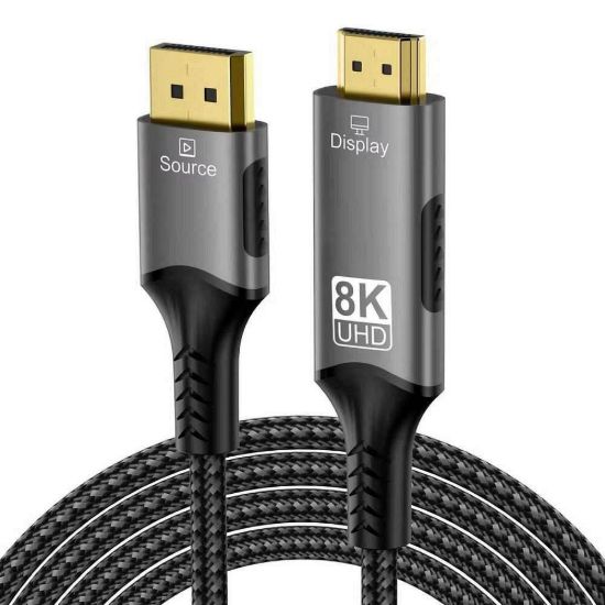 Obrázek PremiumCord DisplayPort 1.4 na HDMI2.1 kabel pro rozlišení 8K@60 Hz, 4K@144 Hz, 2m