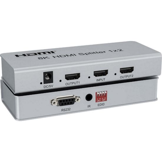 Obrázek PremiumCord HDMI 2.1 splitter 1- 2 porty, 8K@60 Hz, 4K@120 Hz, 1080p, HDR
