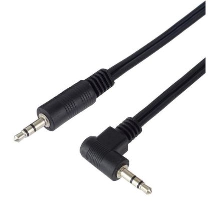 Obrázek PREMIUMCORD Kabel Jack 3, 5mm - 3, 5mm 90° M/ M 1, 5m