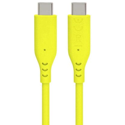 Obrázek PREMIUMCORD Kabel USB- C na USB- C, 60 W, 480Mbps, silikonový, žlutý, 1, 5m