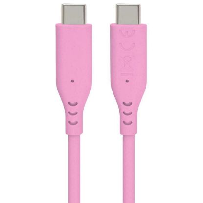 Obrázek PREMIUMCORD Kabel USB- C na USB- C, 60 W, 480Mbps, silikonový, růžový, 1, 5m