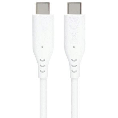 Obrázek PREMIUMCORD Kabel USB- C na USB- C, 60 W, 480Mbps, silikonový, bílý, 1, 5m