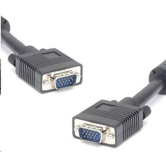Obrázek PREMIUMCORD Kabel VGA propojovací 10m (SVGA, HD15M/ M, dvojité stínění, feritová jádra)