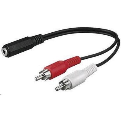 Obrázek PREMIUMCORD Kabel audio 3, 5mm Jack - 2x Cinch 1, 5m (F/ M, stereo)