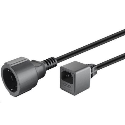 Obrázek PREMIUMCORD Kabel napájecí 230V Prodlužovací s EURO konektorem C14 (IEC connection) , 1, 5m