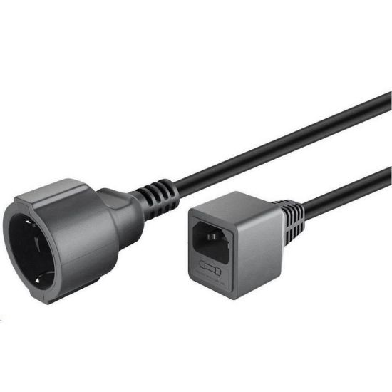 Obrázek PREMIUMCORD Kabel napájecí 230V Prodlužovací s EURO konektorem C14 (IEC connection) , 1, 5m