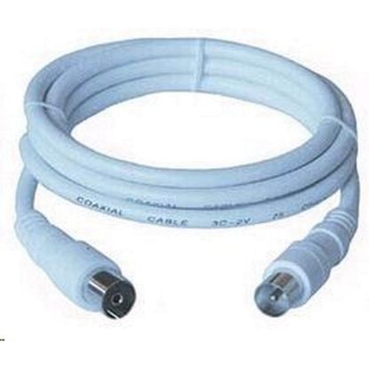 Obrázek PREMIUMCORD TV kabel anténní propojovací 10m (koaxiální, M/ F, 75 Ohm)