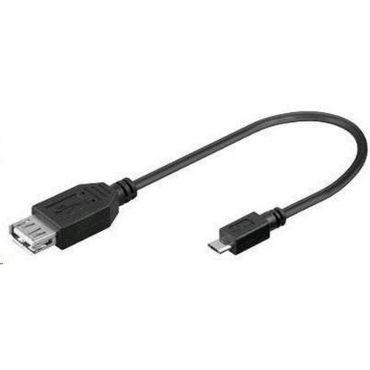 Obrázek PREMIUMCORD Redukce USB 2.0 A - Micro B OTG, kabel (F/ M, On The Go kompatibilní)